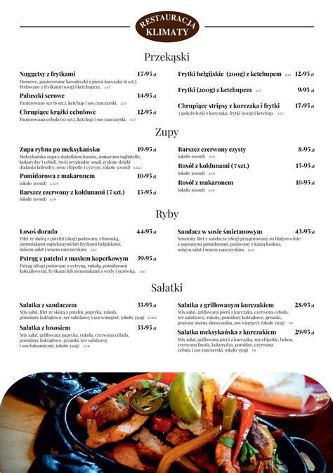 twoje klimaty tarnobrzeg|Menu , zamów i zapłać online